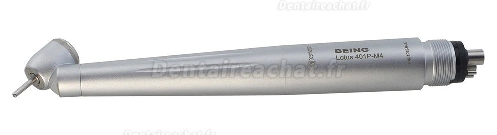 45-Degr&eacute;s chirurgicale turbine dentaire BEING 401P45-M4E, avec 4 trous et lampe LED